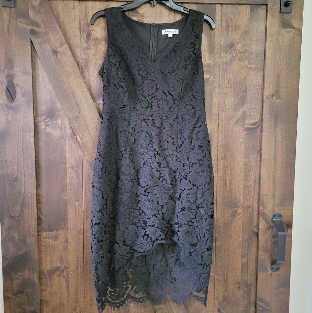 Black Lace Midi Dress